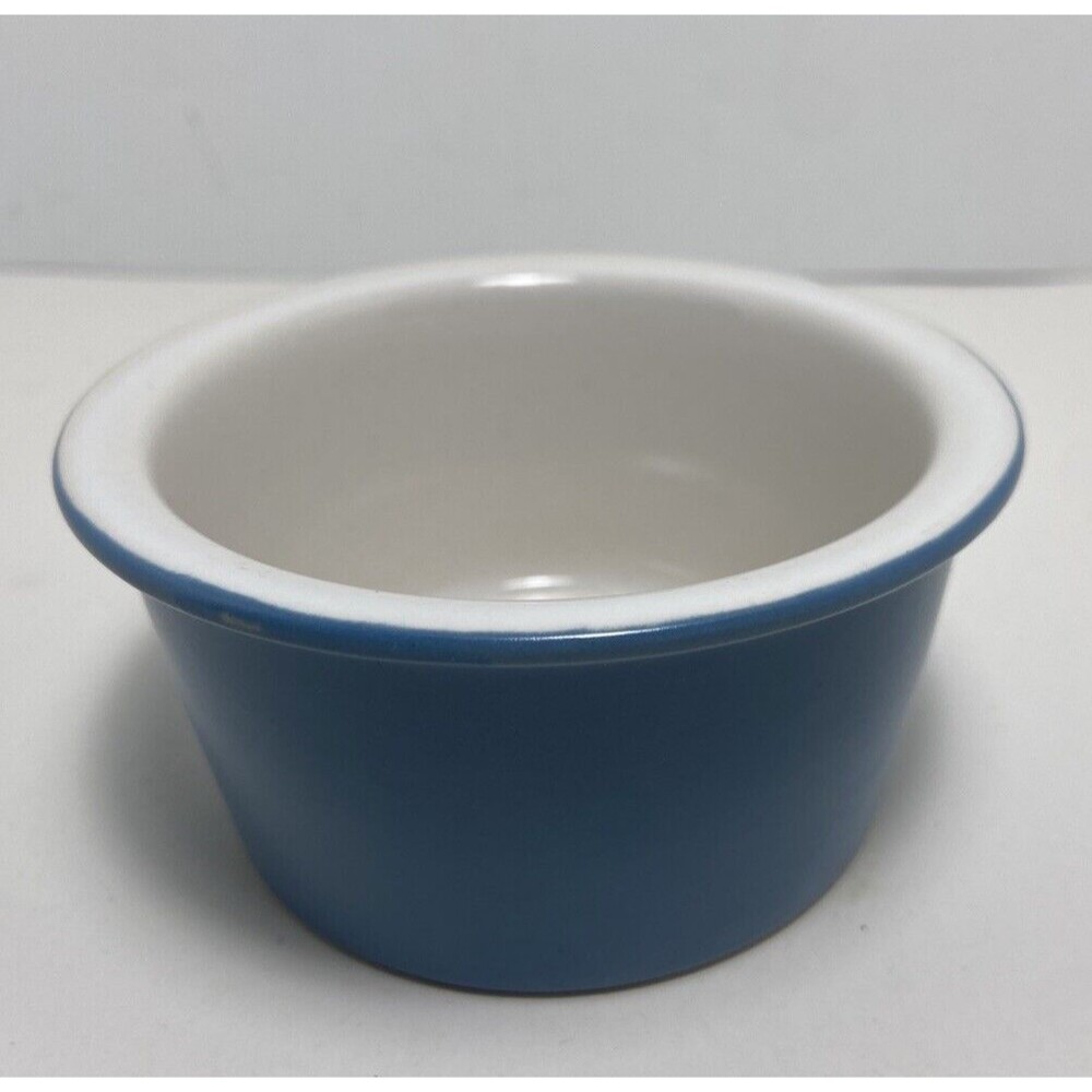 Laura Ashley Stoneware London Blue Glazed Desert or Condiment Cup One piece